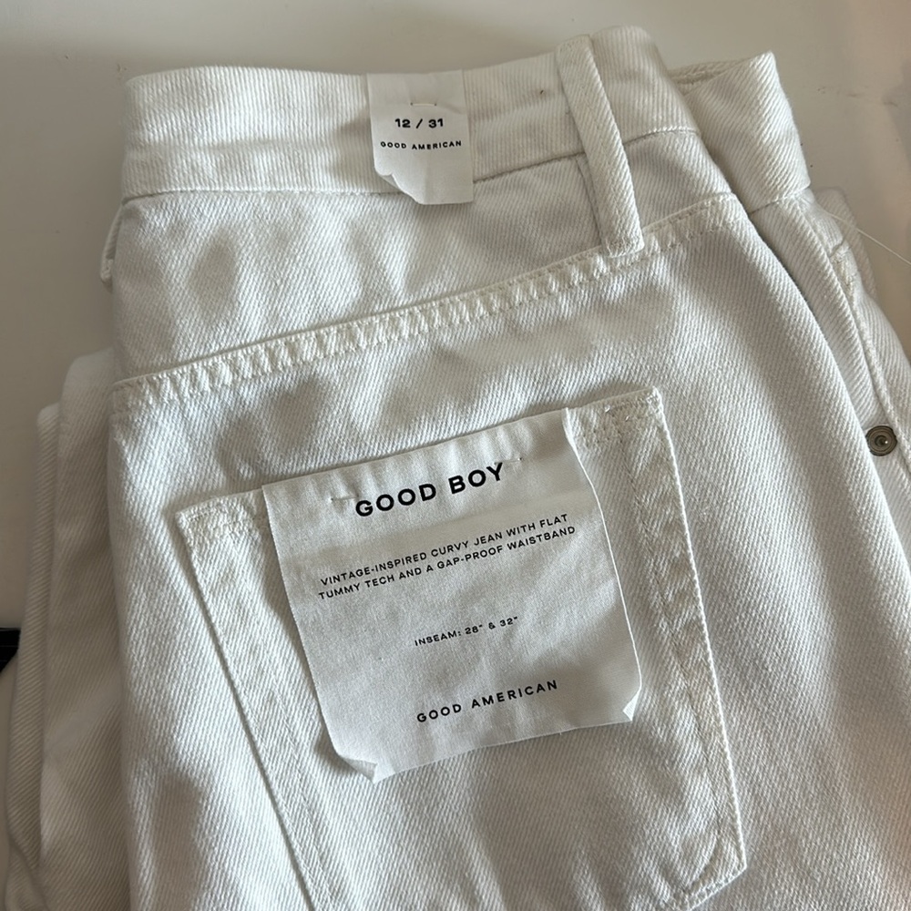 NWT Good American Good Boy Ankle Wrap Jeans - Picture 9 of 12